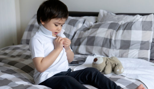 事前準備をする子供